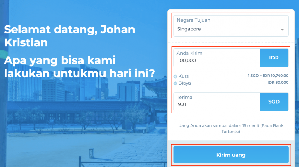 kirim uang ke luar negeri melalui adaremit