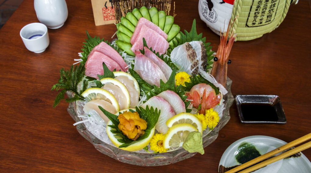 sashimi raw fish set men