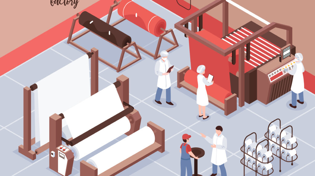 Textile Factory Illustration
