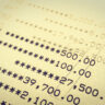 Selective focus point on Book bank statement account - Vintage Filter